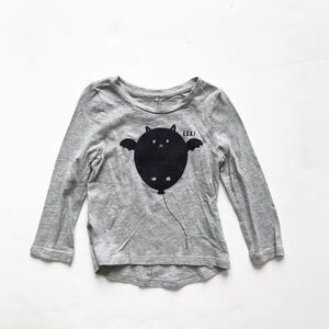 BabyGap Gray Halloween EEK bat ballon LS Top 3T